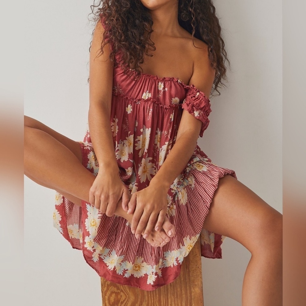 FREE PEOPLE BALI WILD DAISY SLIP DRESS SIZE M